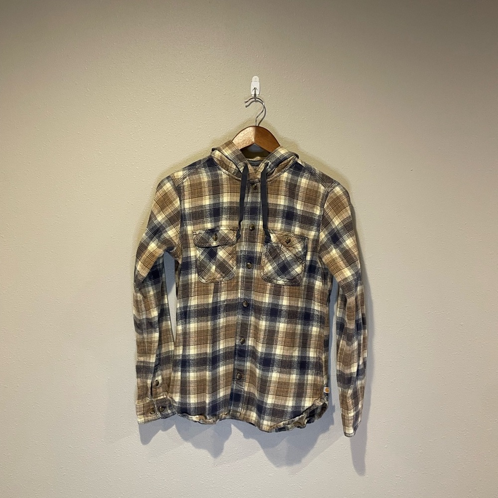 Women’s Carhartt Plaid Flannel Hooded Shirt